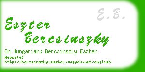 eszter bercsinszky business card